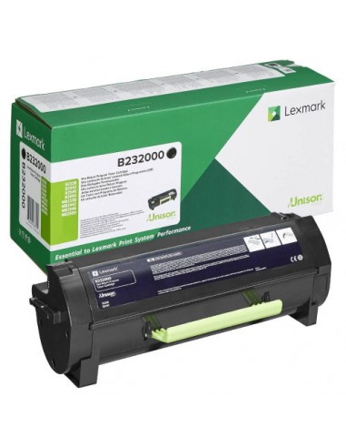 Toner authentique Lexmark B232000 - noir les ligaments