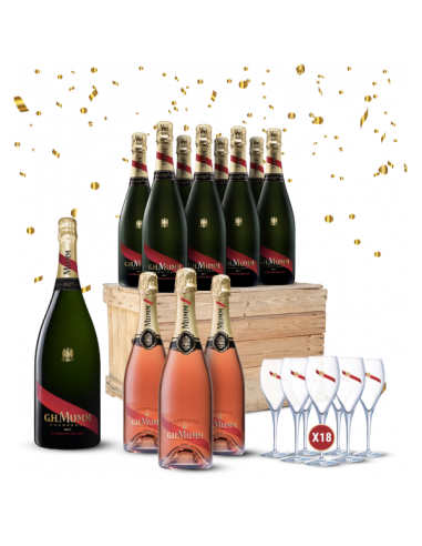 Pack Fêtes de Champagne brut et rosé Mumm® fabrication France 🇫🇷 les ctes