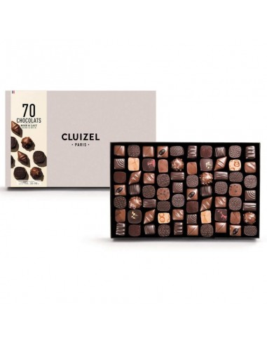 Coffret de 70 chocolats noir & lait CLUIZEL® fabrication France 🇫🇷 pas cher chine