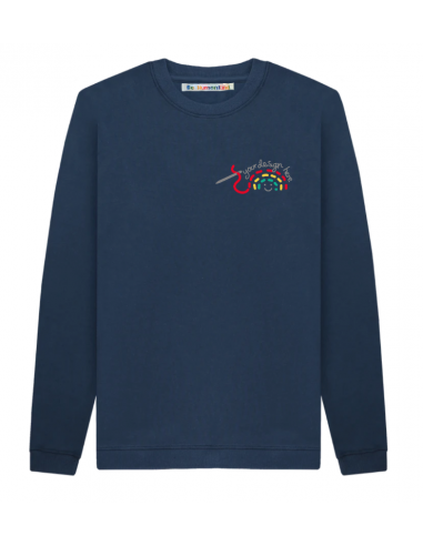 Made-For-You BeHumankind X Uma Made Hand Embroidered, Unisex Organic Cotton Sweatshirt Vous souhaitez 