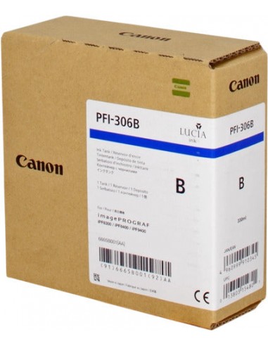 Canon UPFI306B Cartouche originale 6665B001  PFI306B - Bleu Véritable concentré