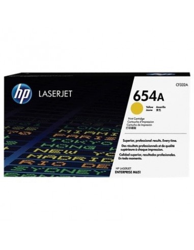 Hp 654A - Toner authentique CF332A  654A - Yellow de votre